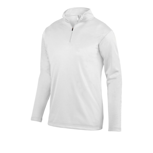 [FOLQFFWH-YS-LOGO2] Decker Youth FlexFleece 1/4 Zip (Youth S, White, Logo 2)